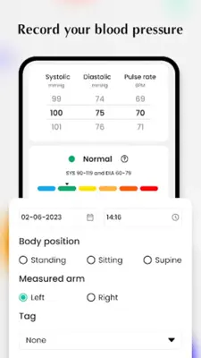 Blood pressure - Heart rate android App screenshot 7